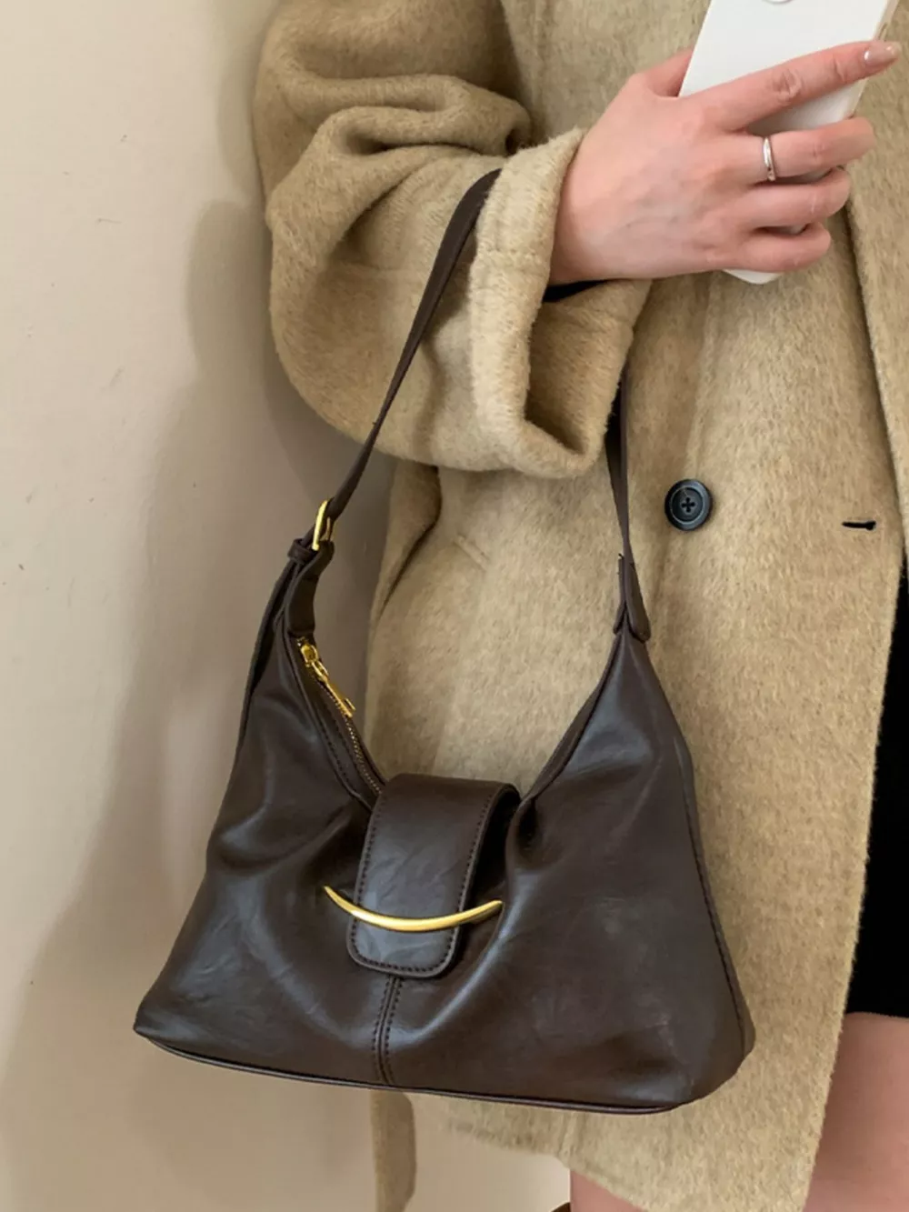 Buckle Adjustable Strap Crossbody Bag, image 7