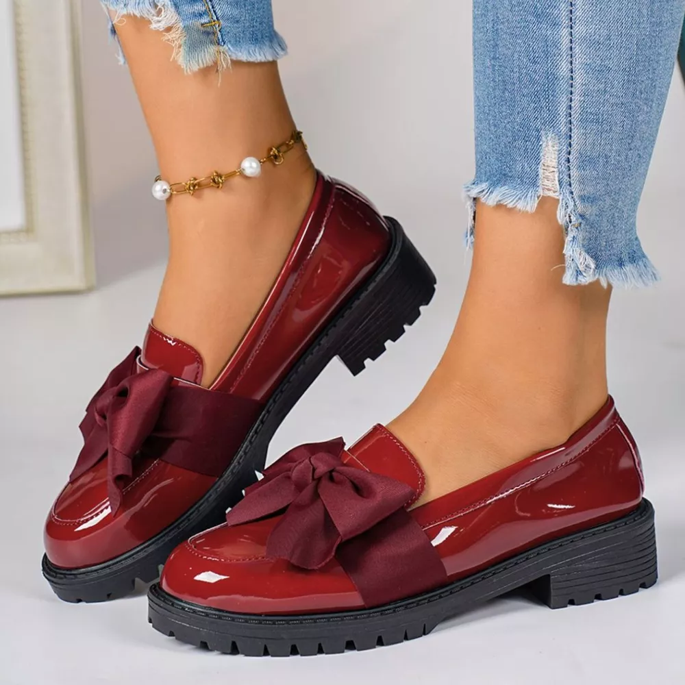 Bow Round Toe Loafers, image 7