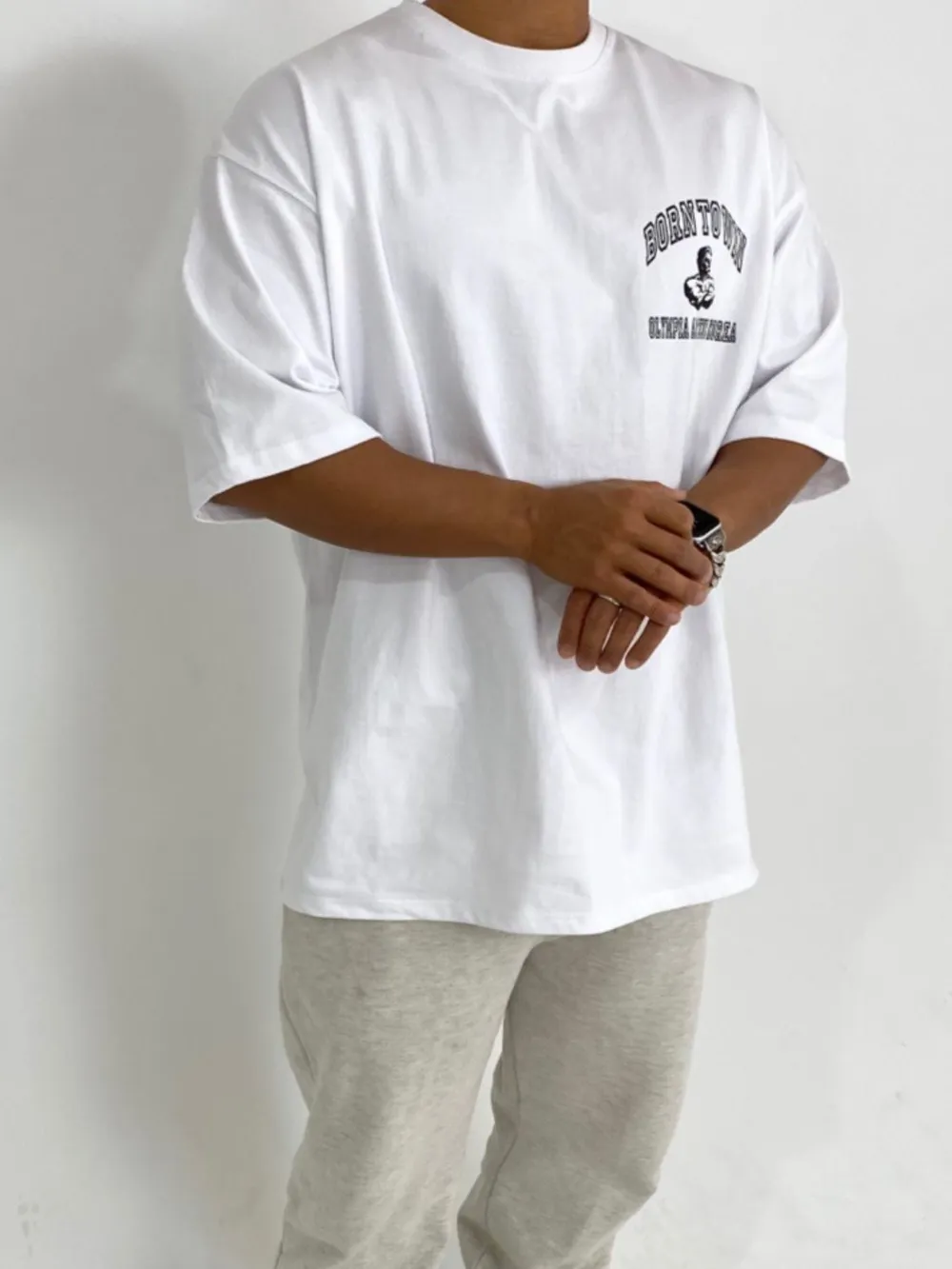 Men's Plus Size Graphic Round Neck Half Sleeve T-Shirt, image 5