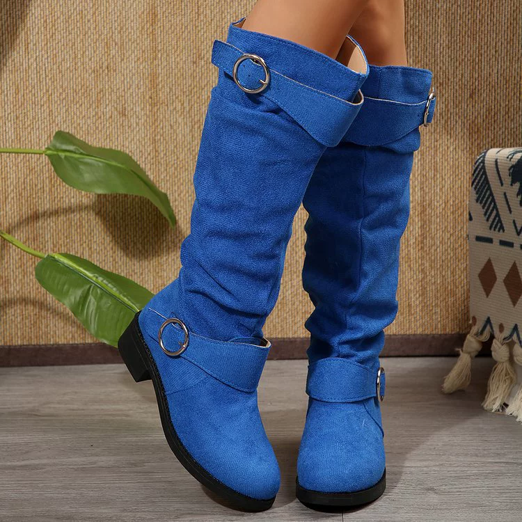 Buckle Accent Slouch Boots, image 11