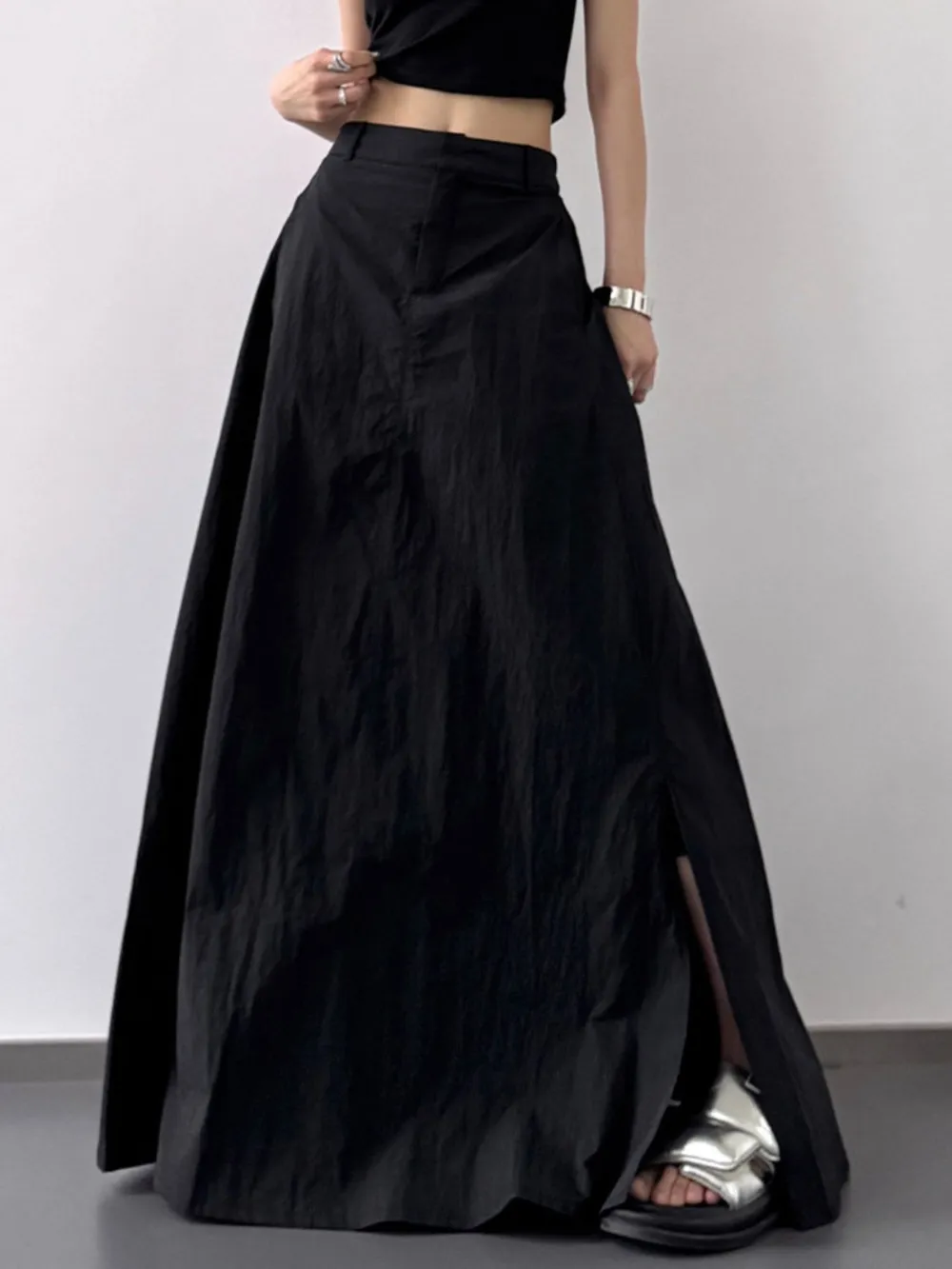 High Waist Slit Maxi Skirt, image 8