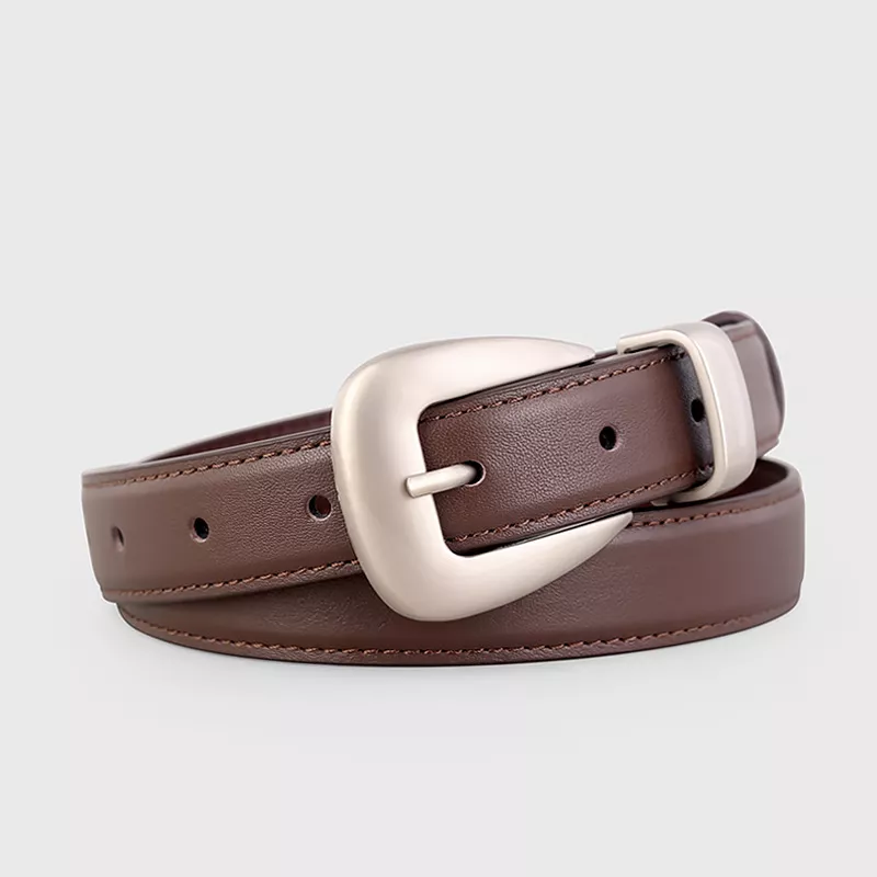 Buckle Skinny Leather Belt, image 6