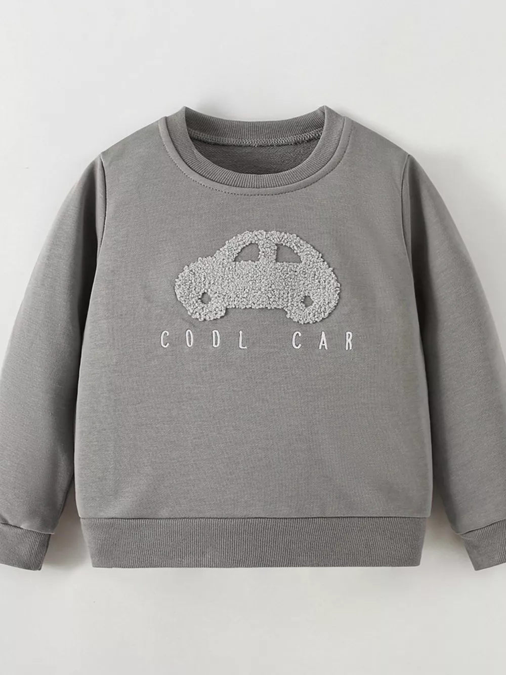 Children's Car Applique Crew Neck Sweatshirt, image 2