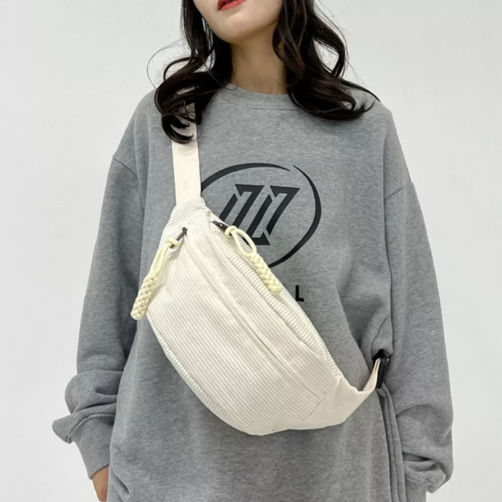 Corduroy Casual Sling Bag, image 4