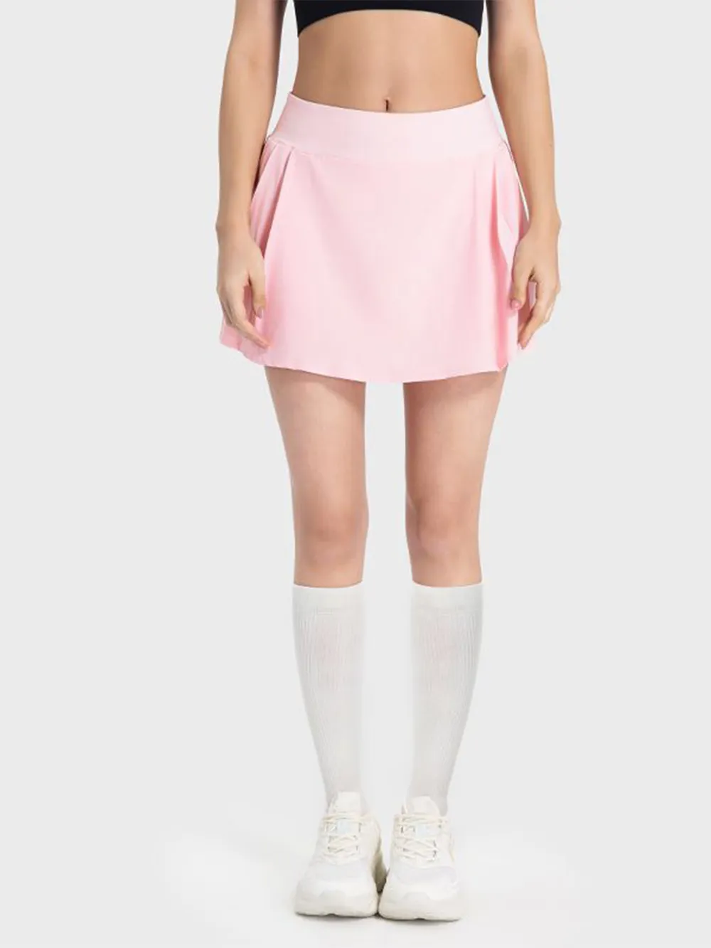 Pleated Detail Mid-Rise Waist Active Skirt, image 10