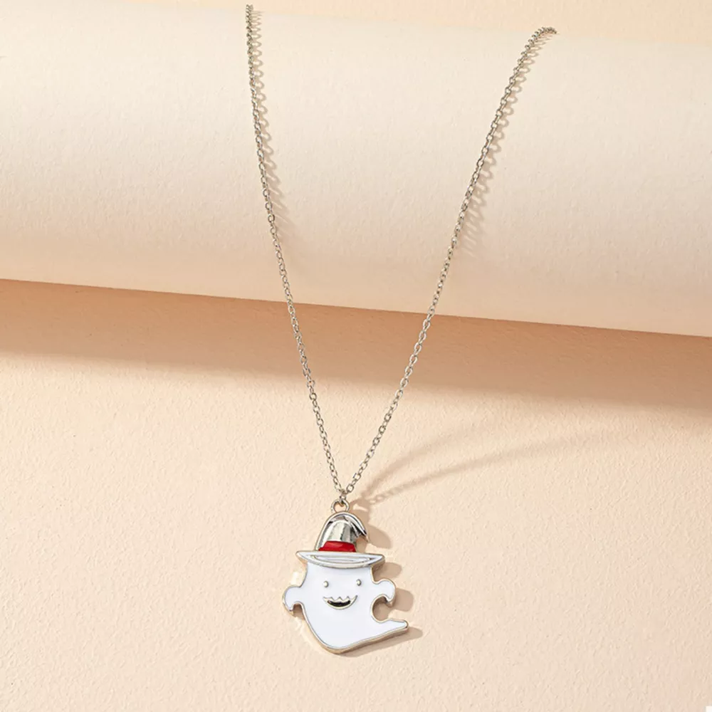 Halloween Cute Ghost Pendant Necklace, image 3