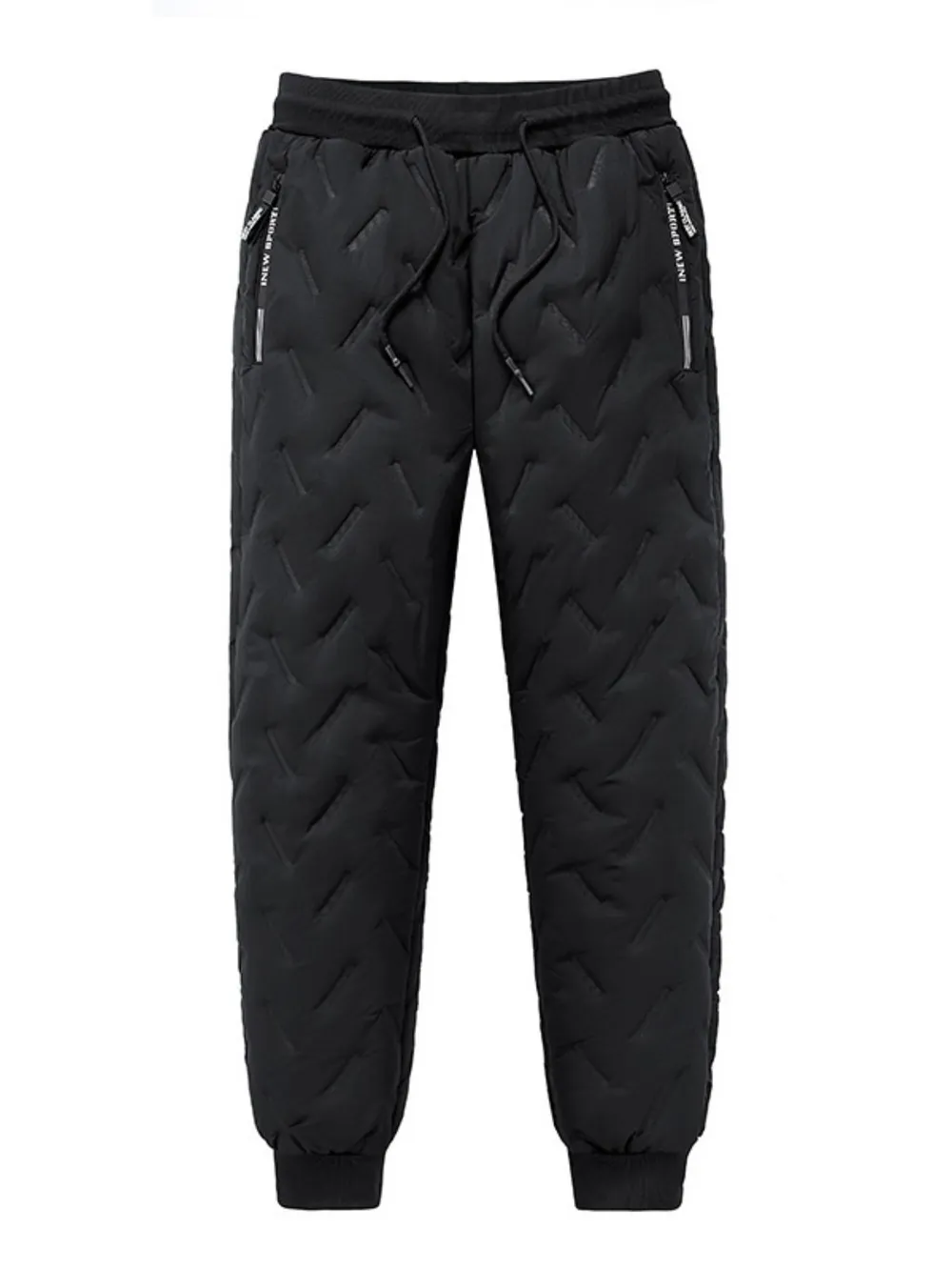 Men's Plus Size Quilted Thermal Joggers