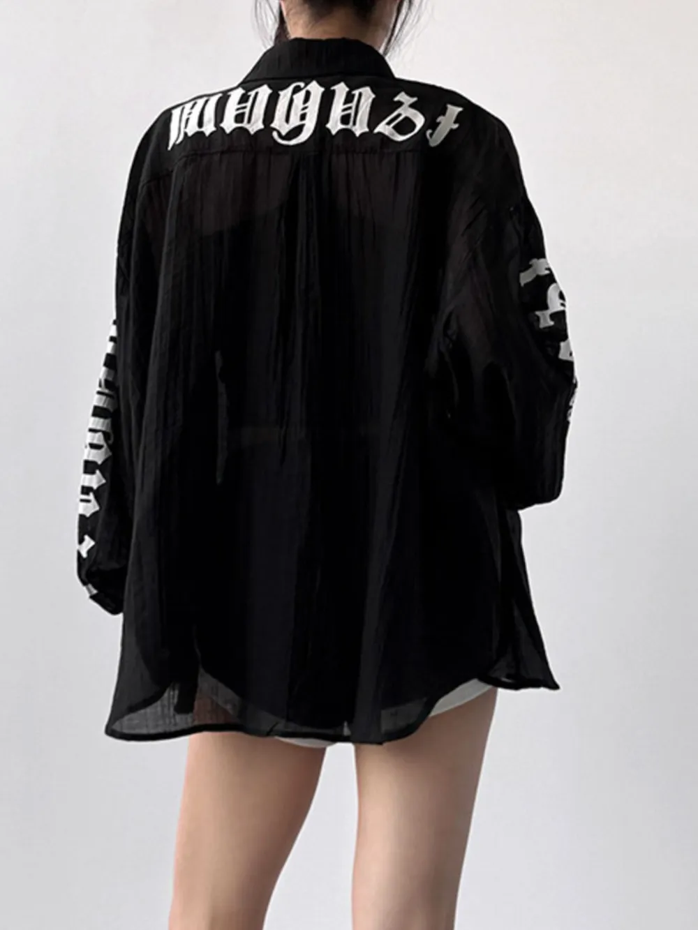 Button-Up Long Sleeve Oversized Shirt, image 10