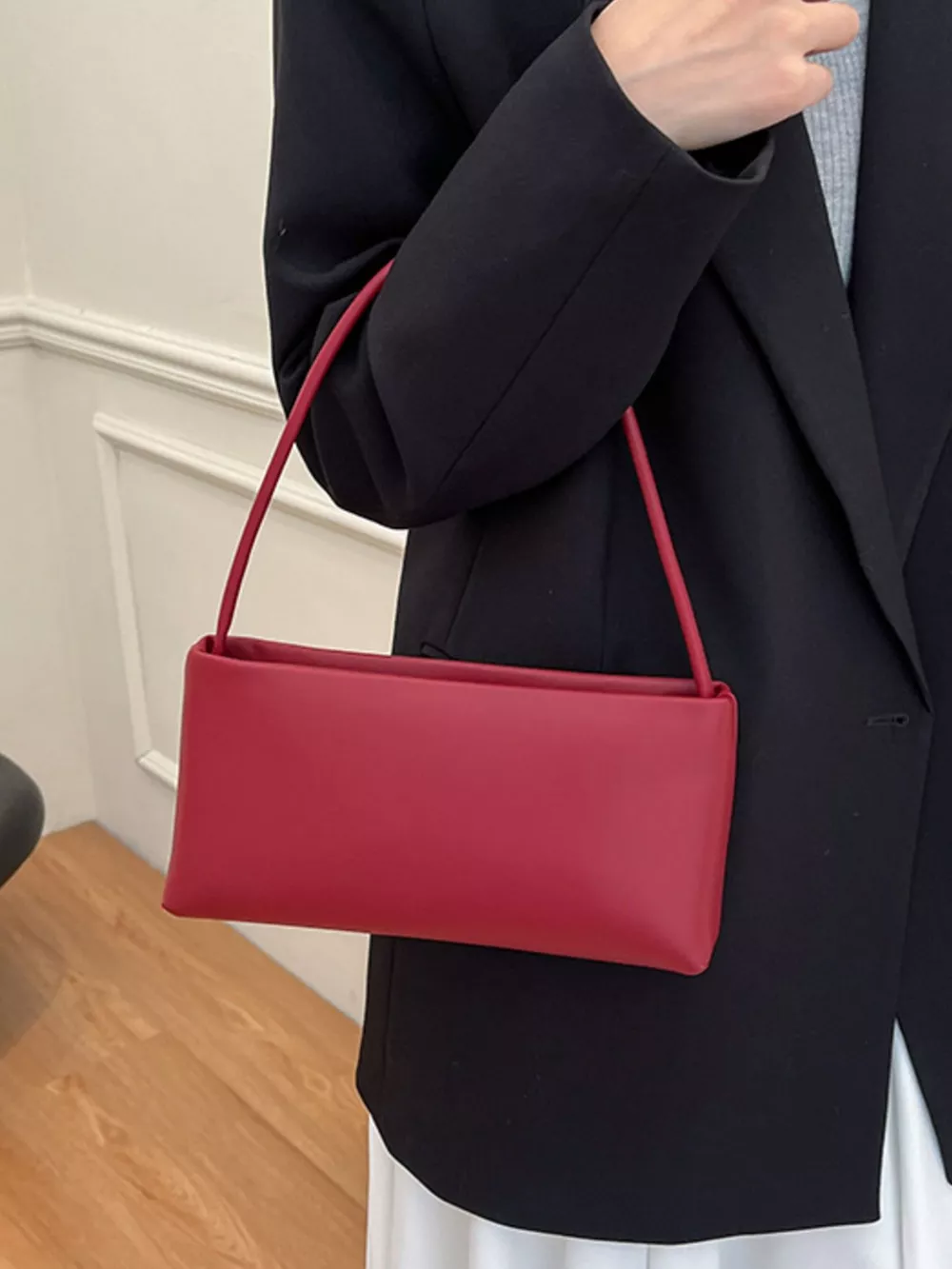 Leather Rectangular Shoulder Bag, image 2