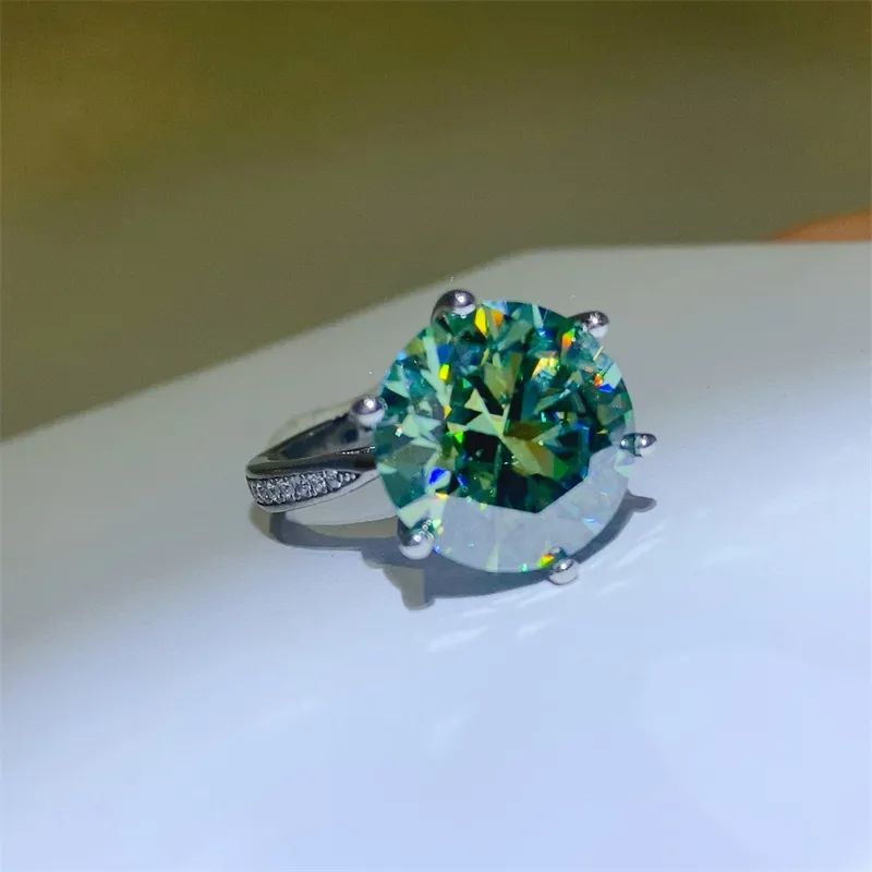 10 Carat Moissanite 925 Sterling Silver Ring, image 5