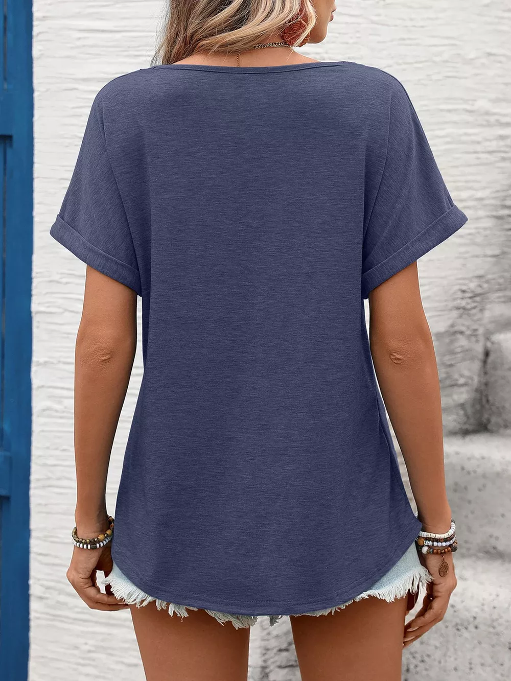 Lace Trim Short Sleeve T-Shirt, image 20