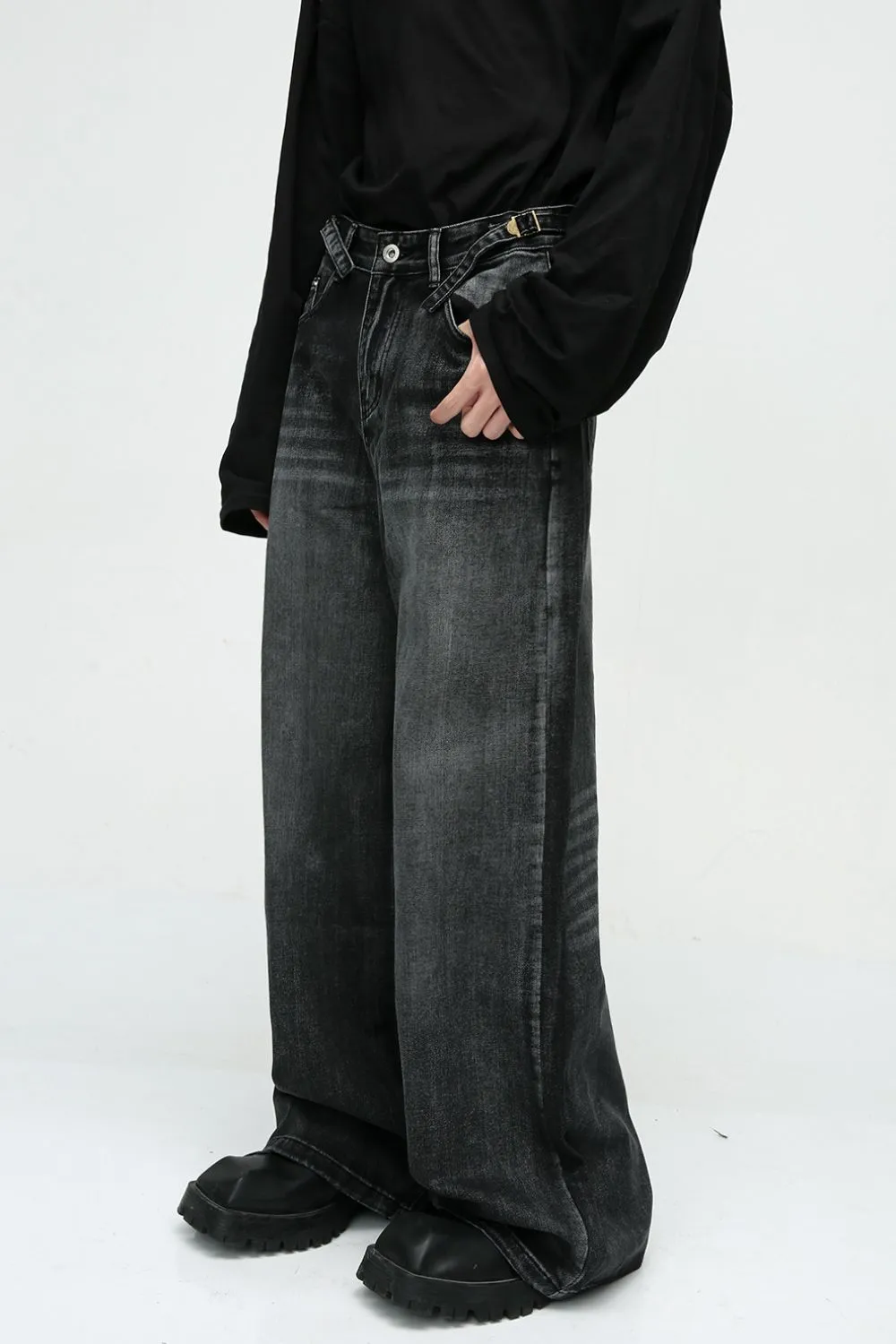 Wide Leg Jeans with Pockets, image 2