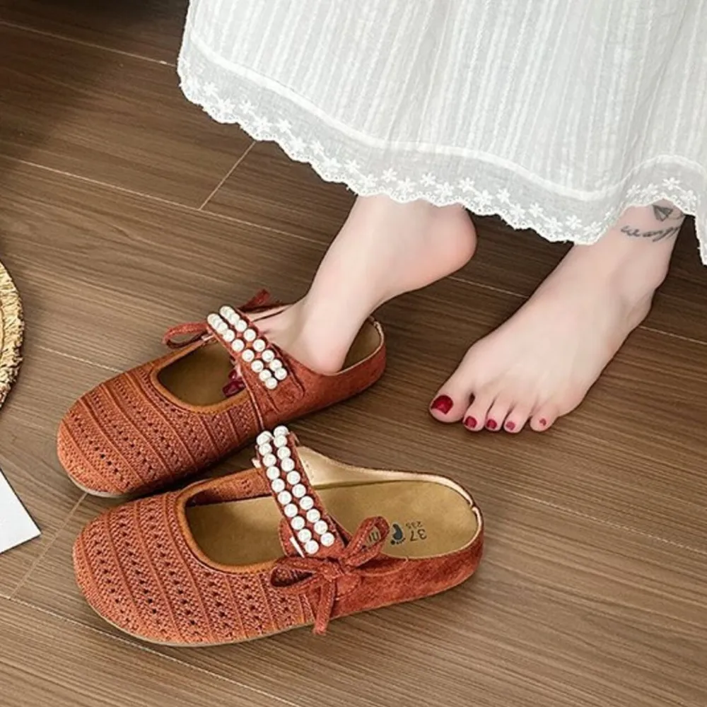 Hollow Out Round Toe Flat Slip-Ons, image 13