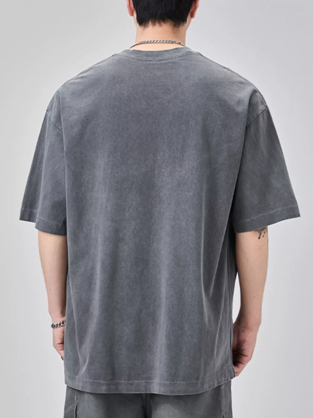 Men's Plus Size Letter Round Neck Short Sleeve T-Shirt, image 9