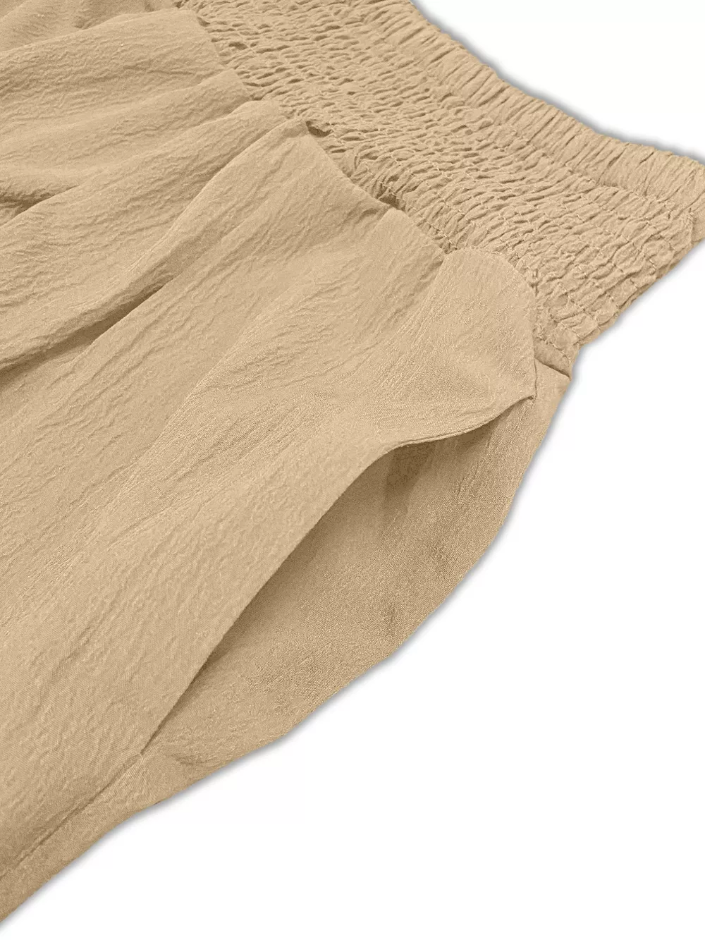 Plus Size Smocked Waist Cropped Wide Leg Pants, image 5