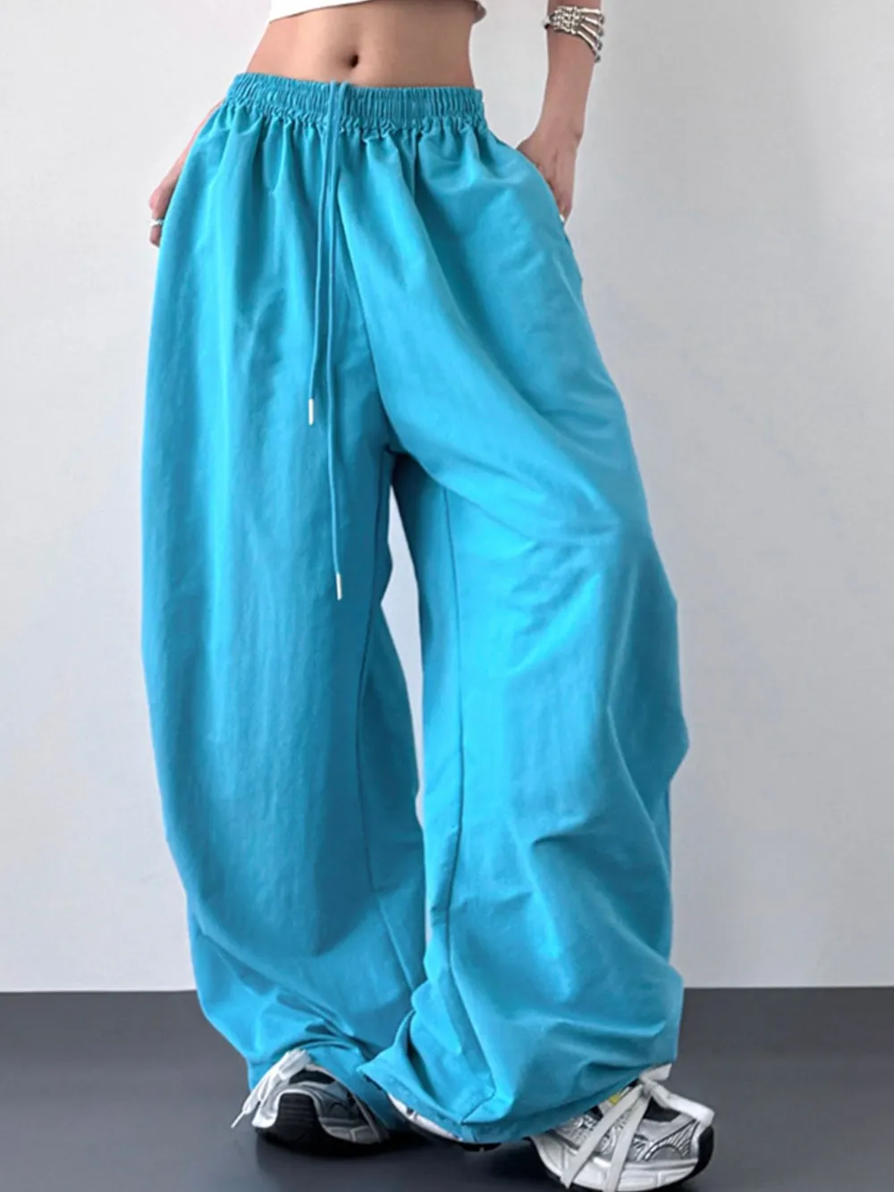 Wide Leg Drawstring Pants, image 7