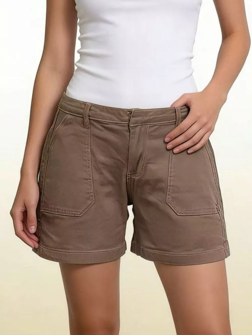 Pocketed Denim Shorts, image 13