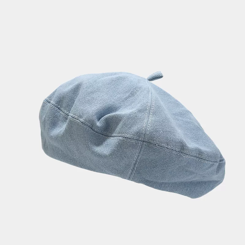 Vintage Style Denim Beret Hat, image 8