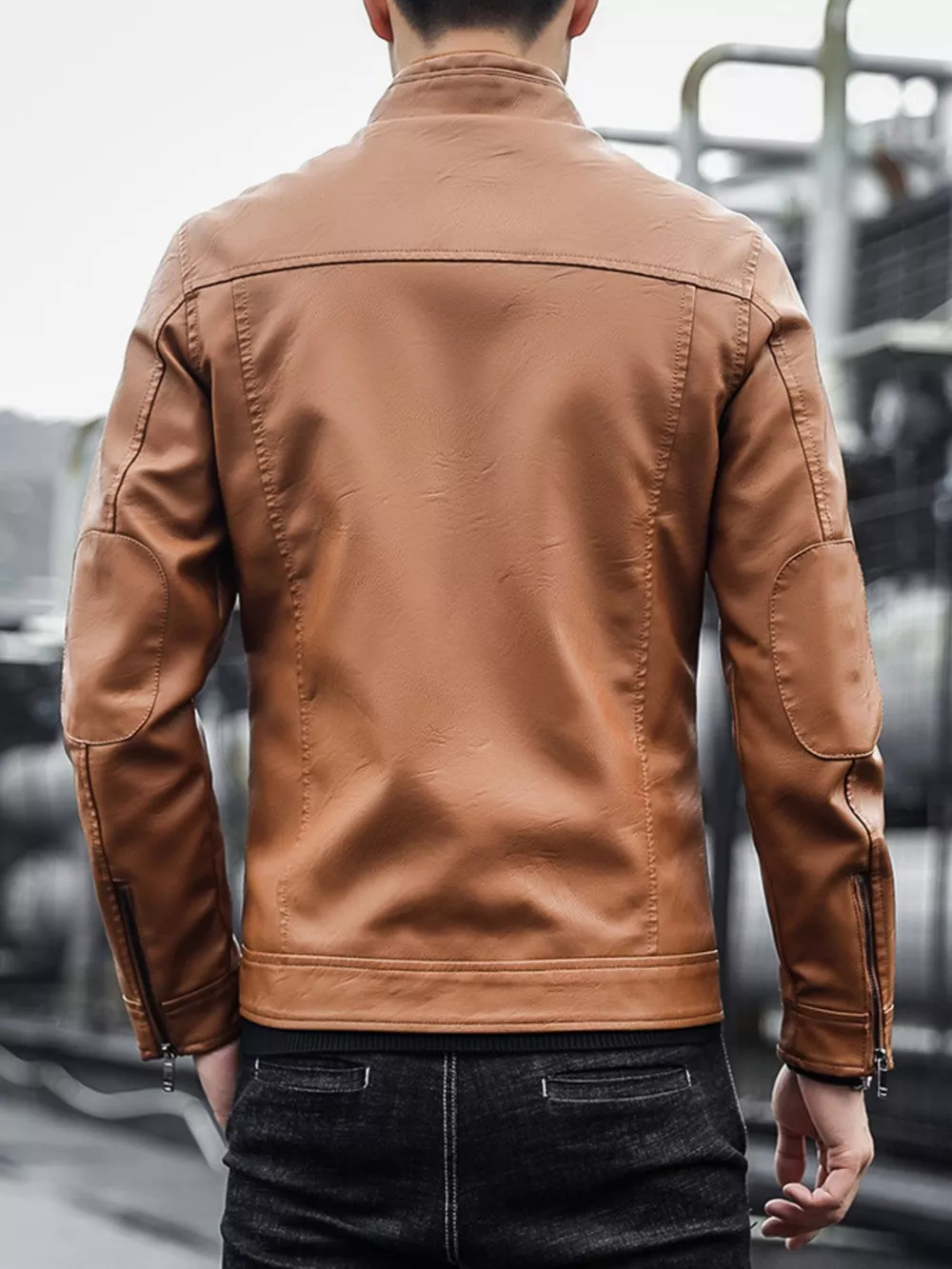 Men's Plus Size Zip Up Long Sleeve Jacket, image 9