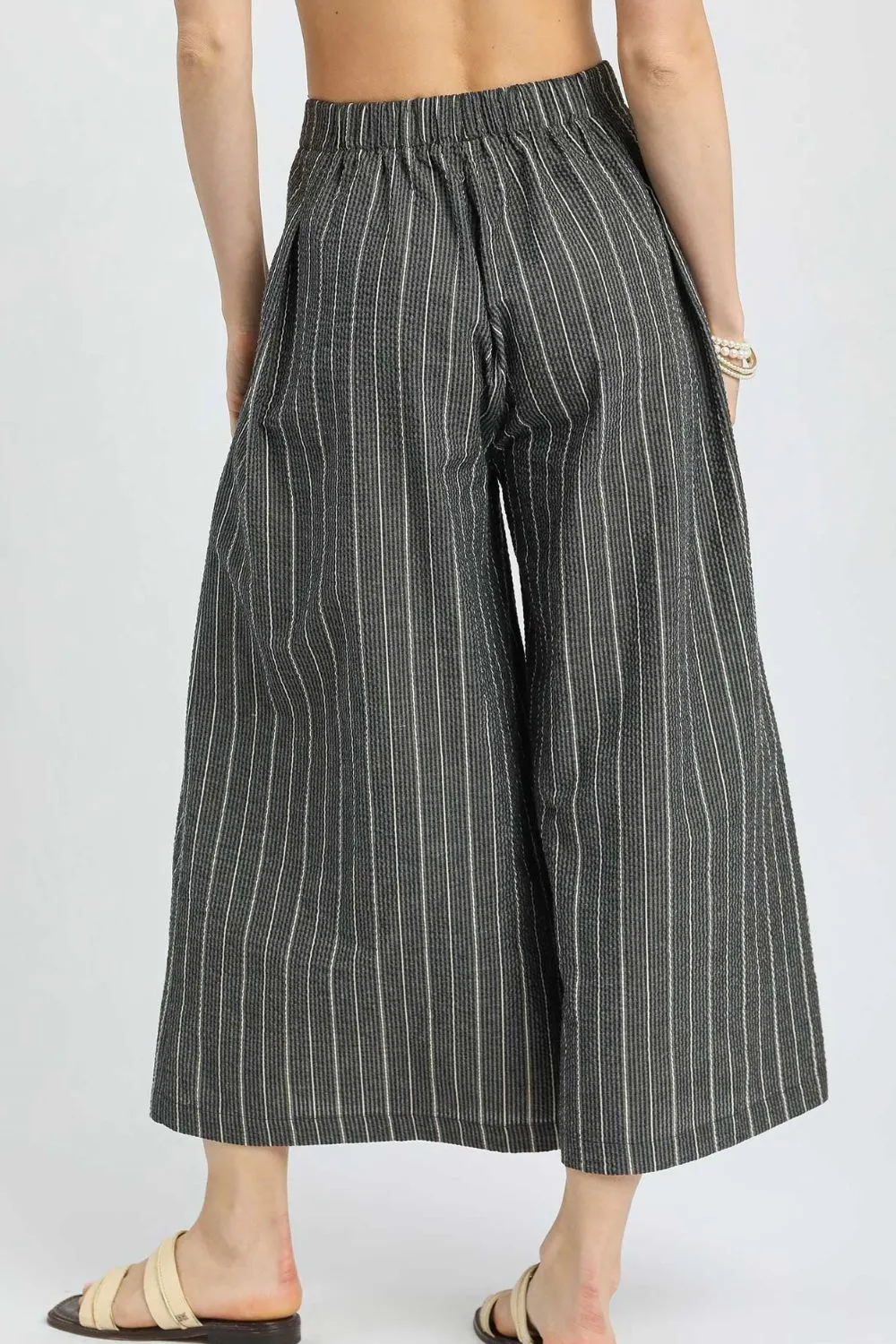 Pinstripe Crop Palazzo Pants, image 3