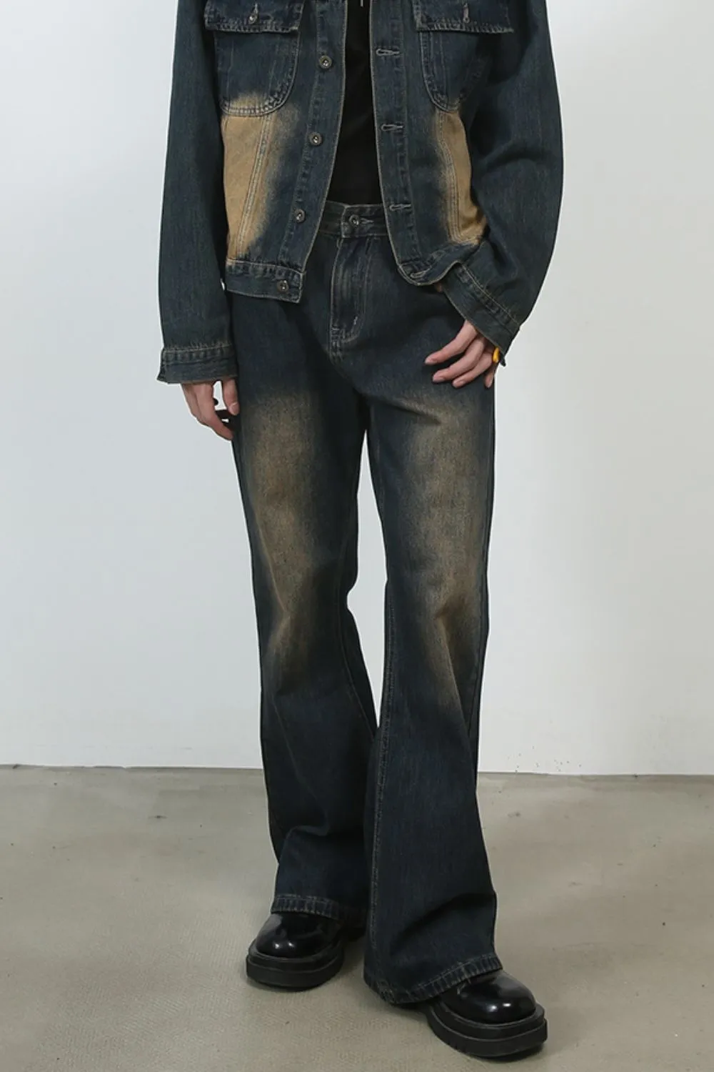 Men's Bootcut Baggy Jeans, image 4