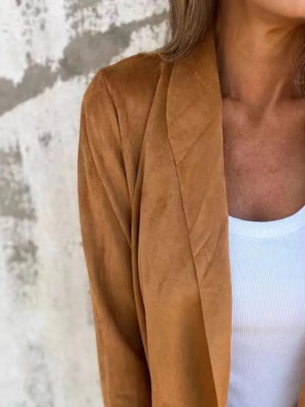 Full Size Open Front Casual Cardigan Plus Size, image 17