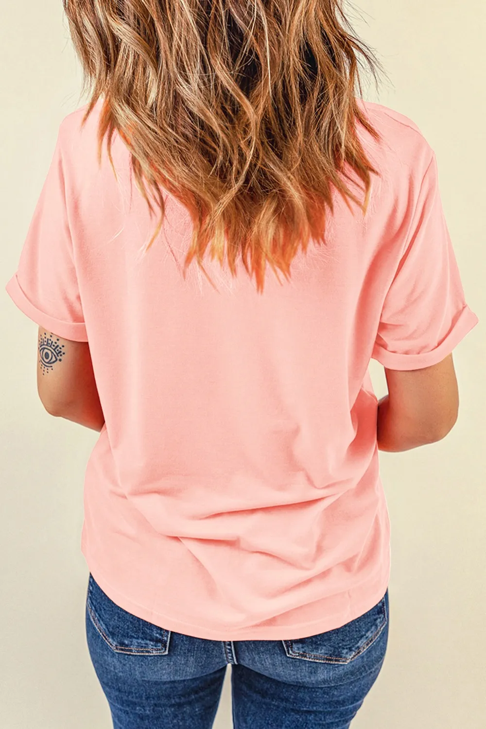 Sequin Bunny Round Neck Short Sleeve T-Shirt, image 6