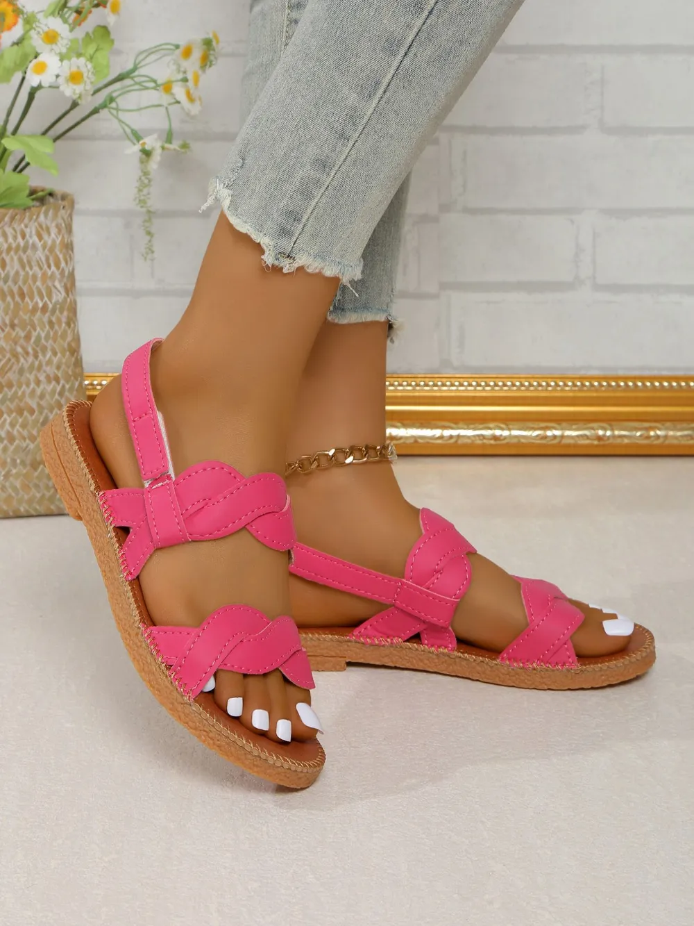 Open Toe Flat Sandals, image 6