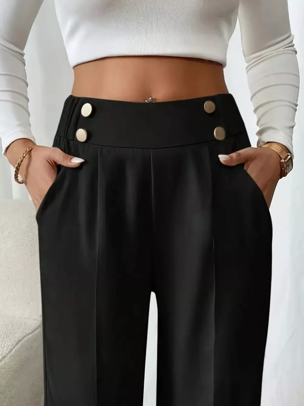 Full Size High-Waisted Wide-Leg Pants Plus Size, image 8