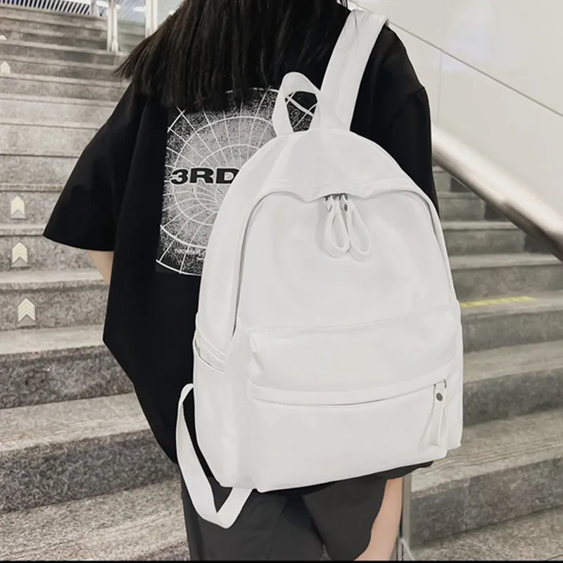 PU Leather Zip Backpack Bag, image 16