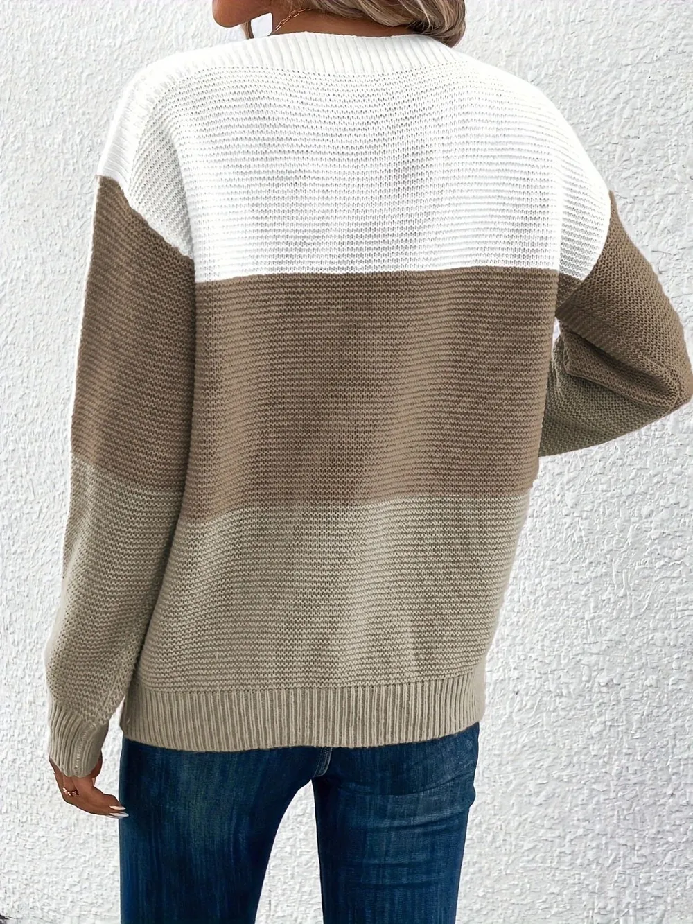 Color Block Boat Neck Sweater, image 18