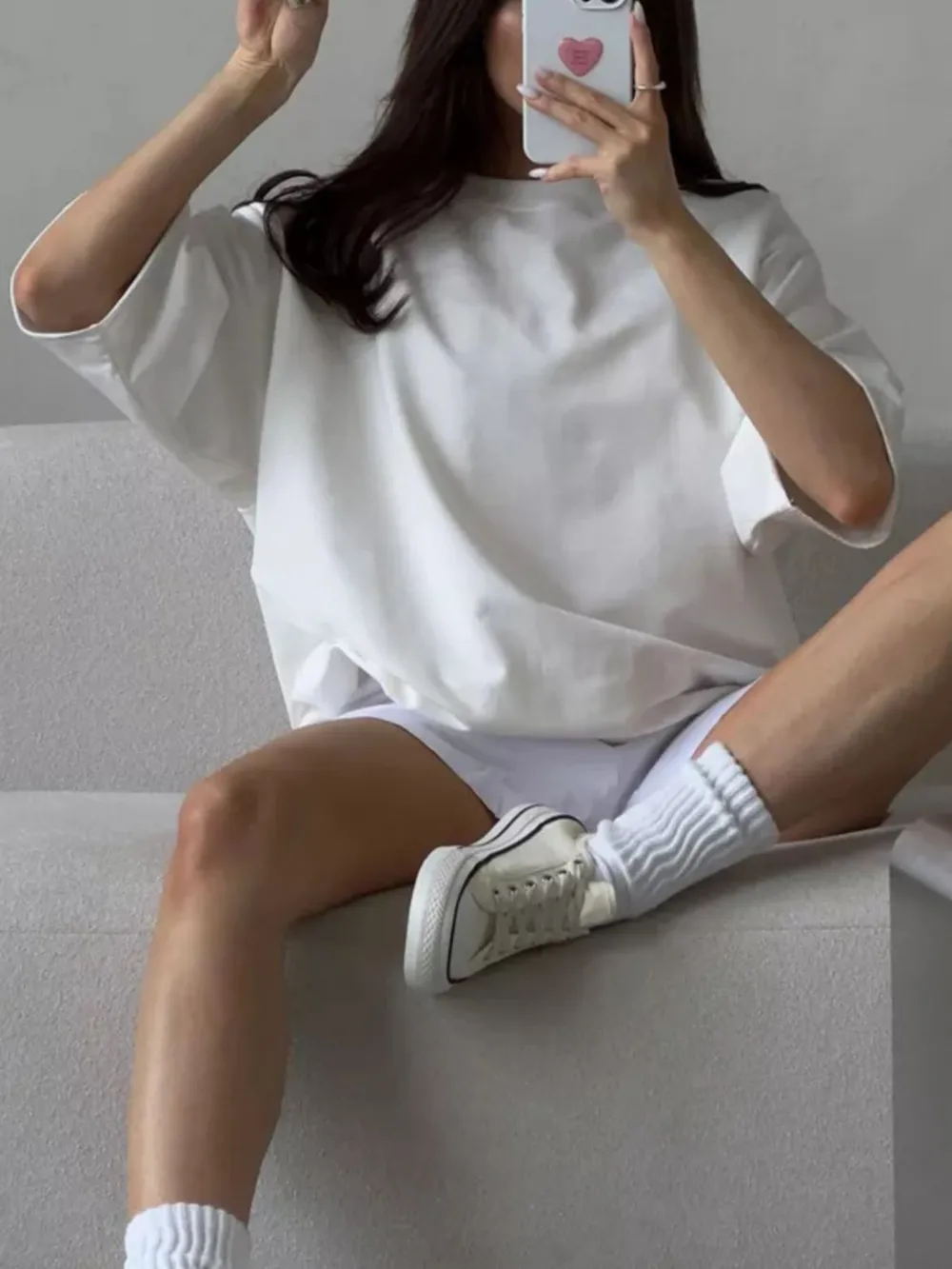 Round Neck Half Sleeve Oversized T-Shirt, image 13