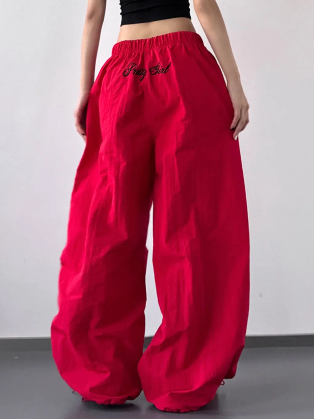Drawstring Wide Leg Pants, image 2
