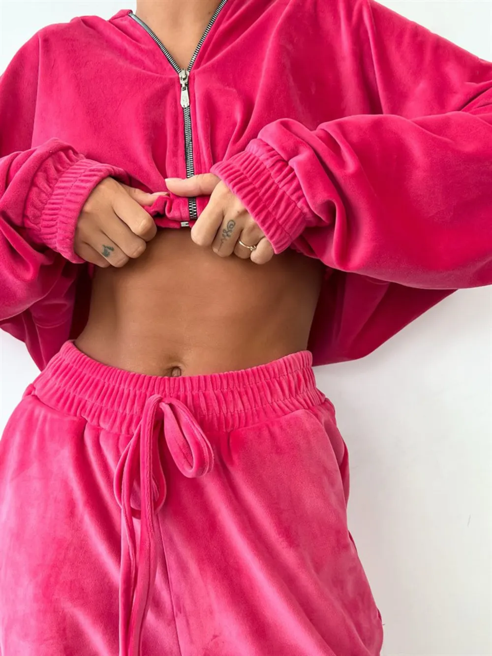 Zip Up Long Sleeve Top and Pants Set, image 10