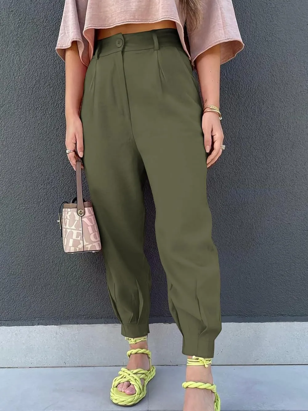 High Waist Cropped Pants, image 14