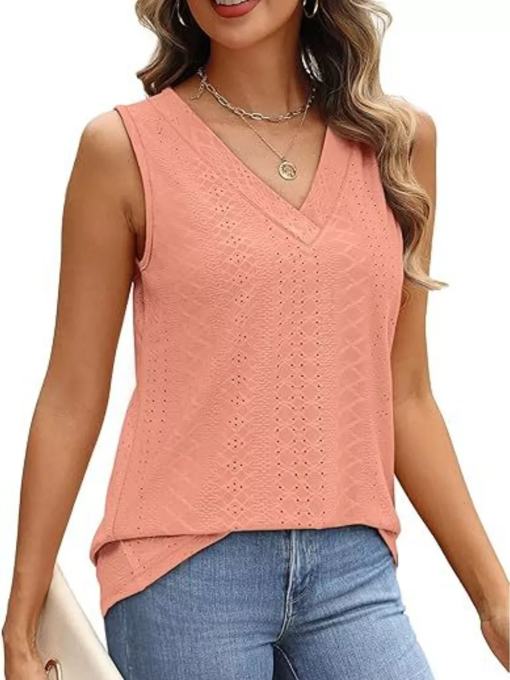 Eyelet V-Neck Tank, image 22
