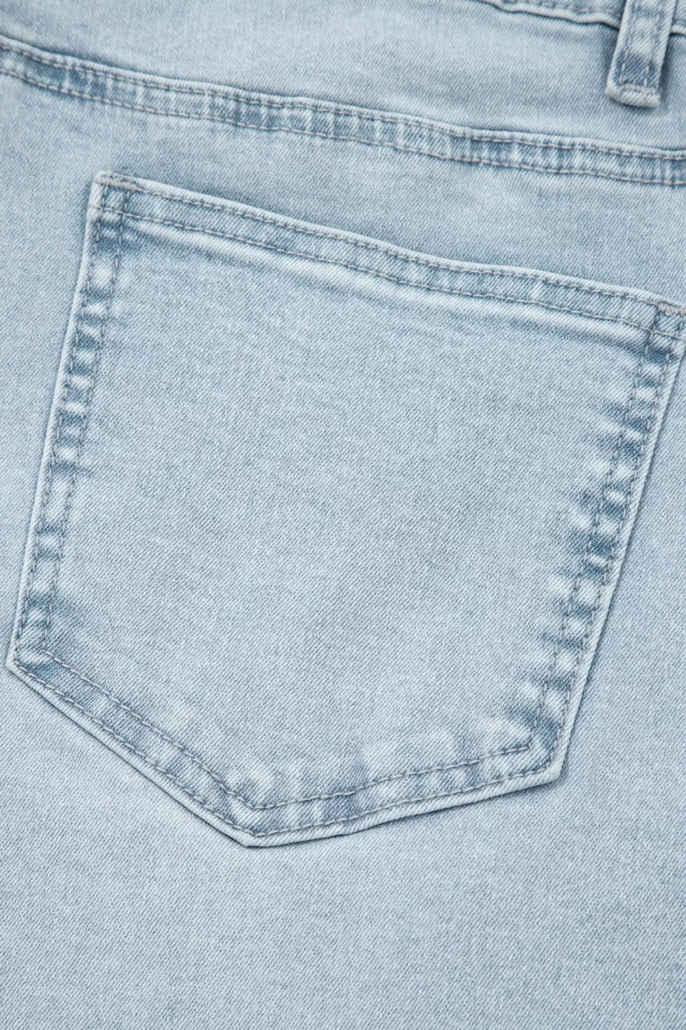 Light Wash Utility Pocket Straight Leg Jeans, image 8