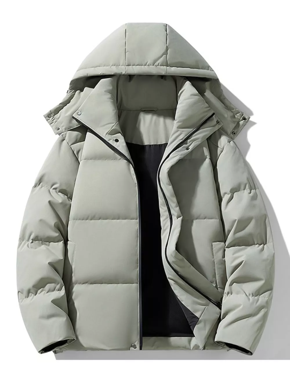 Men's Plus Size Hooded Padded Winter Puffer Jacket, image 5