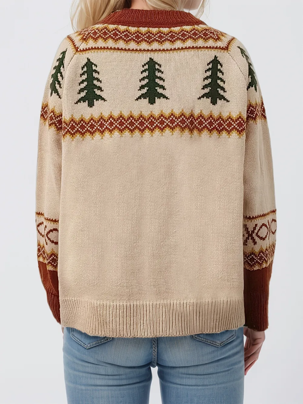 Graphic Round Neck Long Sleeve Sweater, image 2