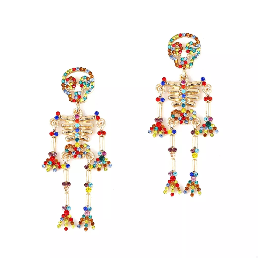 Halloween Skeleton Statement Earrings, image 6