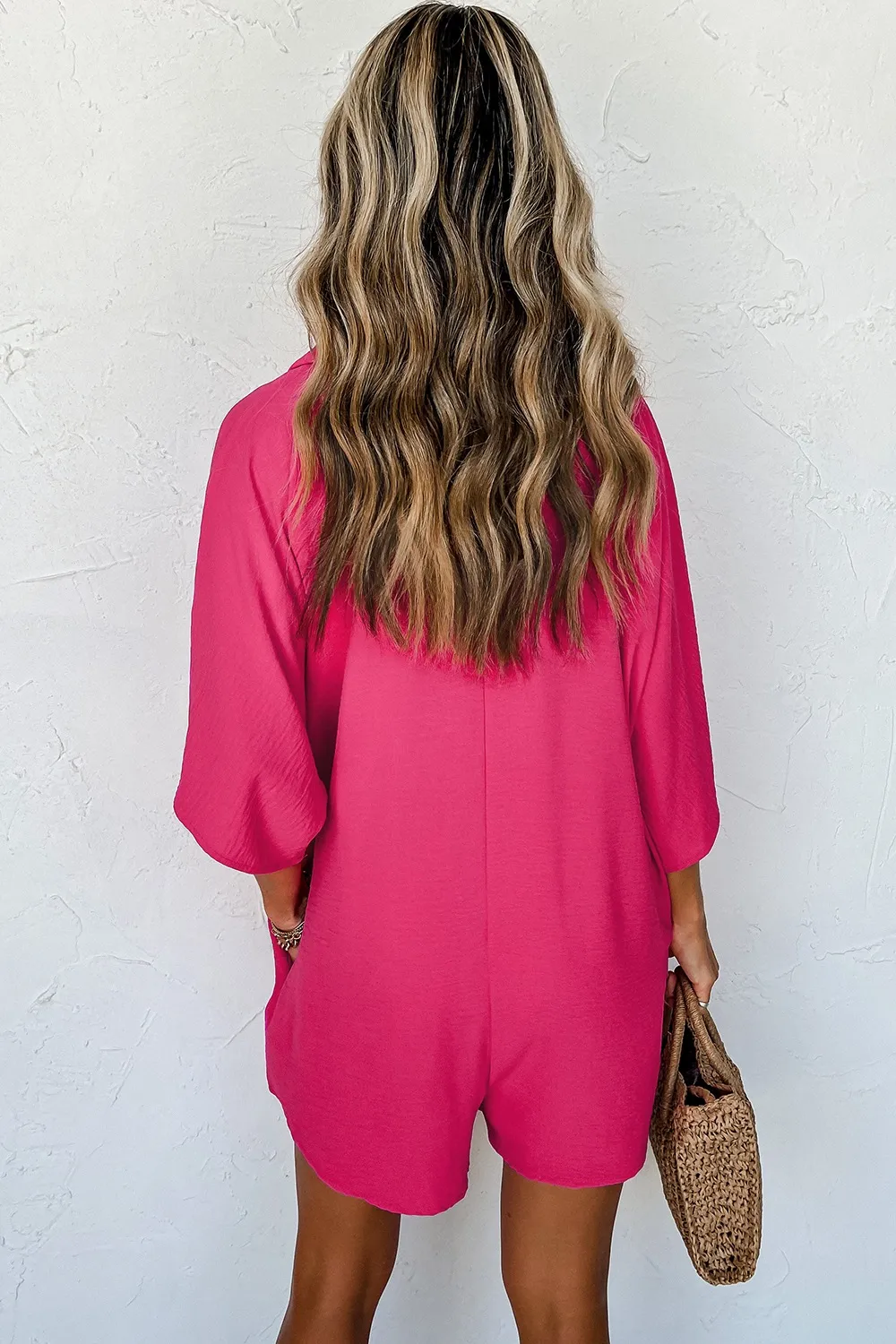 Half Button Collared Neck Romper, image 23