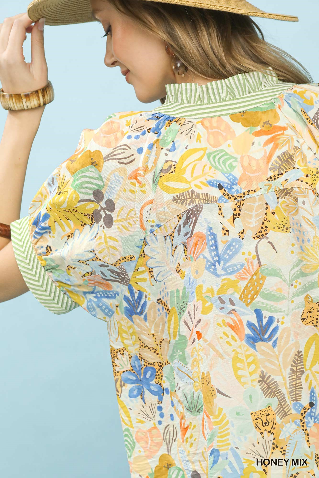 Mix Boho Printed V-Neck Top, image 6