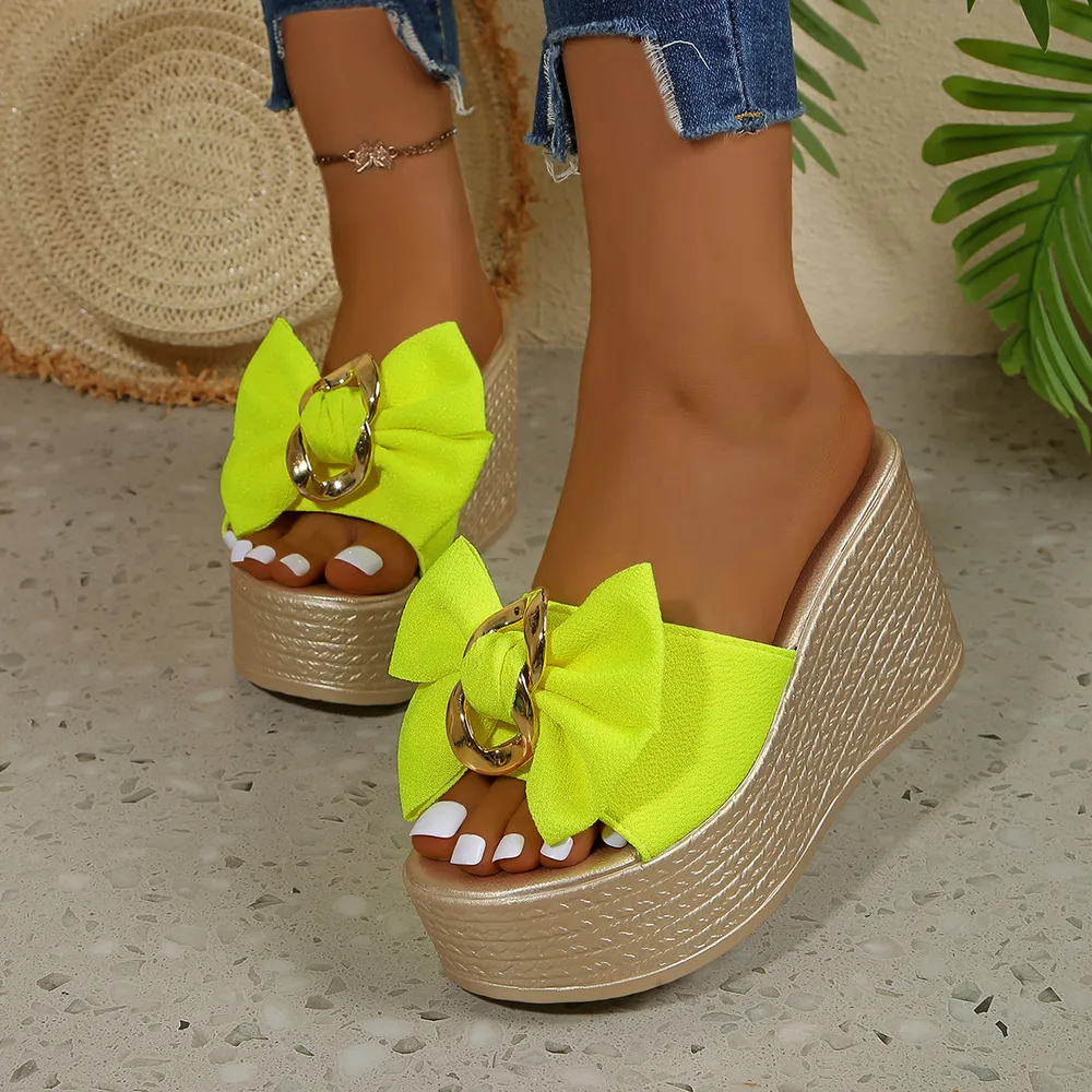 Bow Open Toe Platform Sandals, image 7