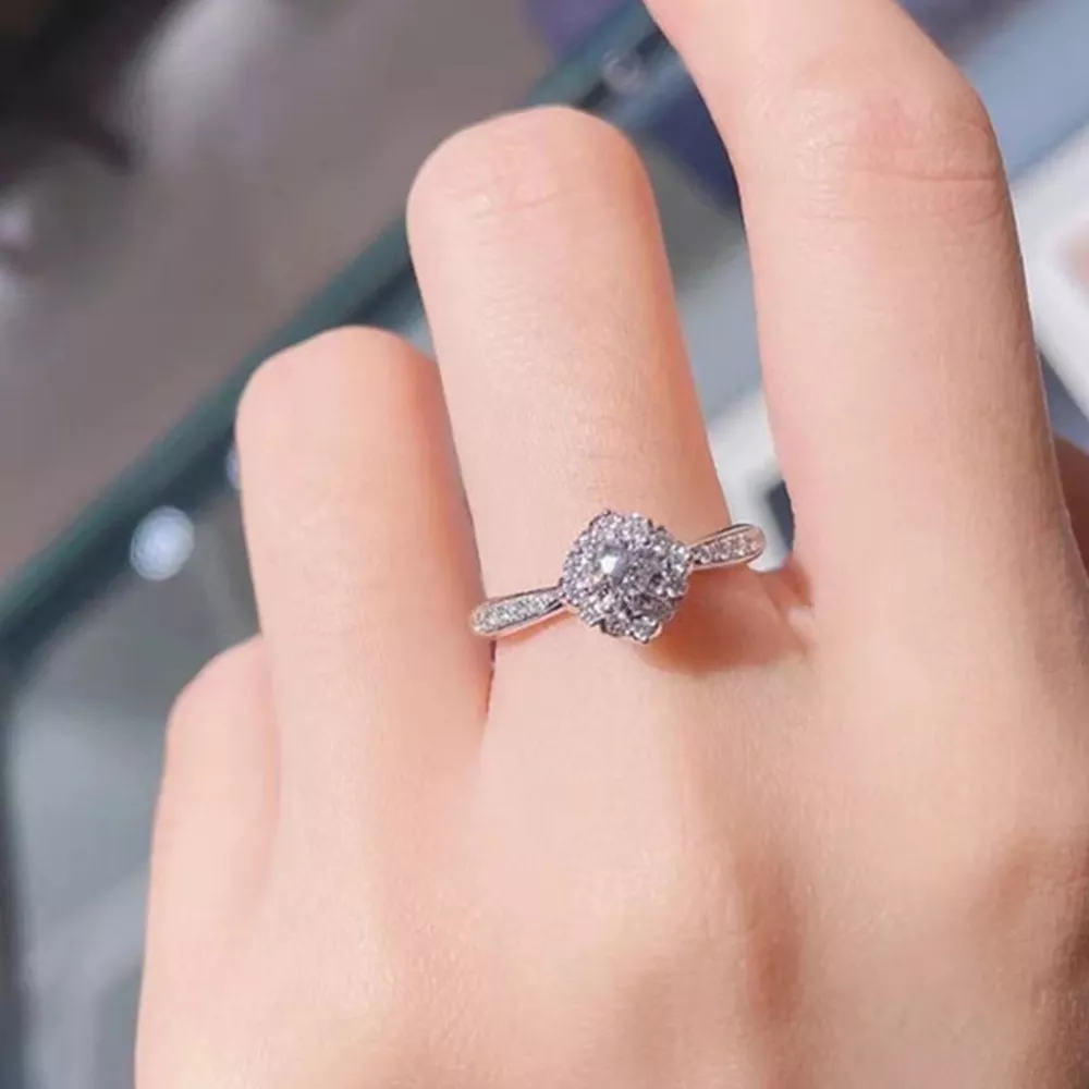 1 Carat Moissanite 925 Sterling Silver Ring, image 3