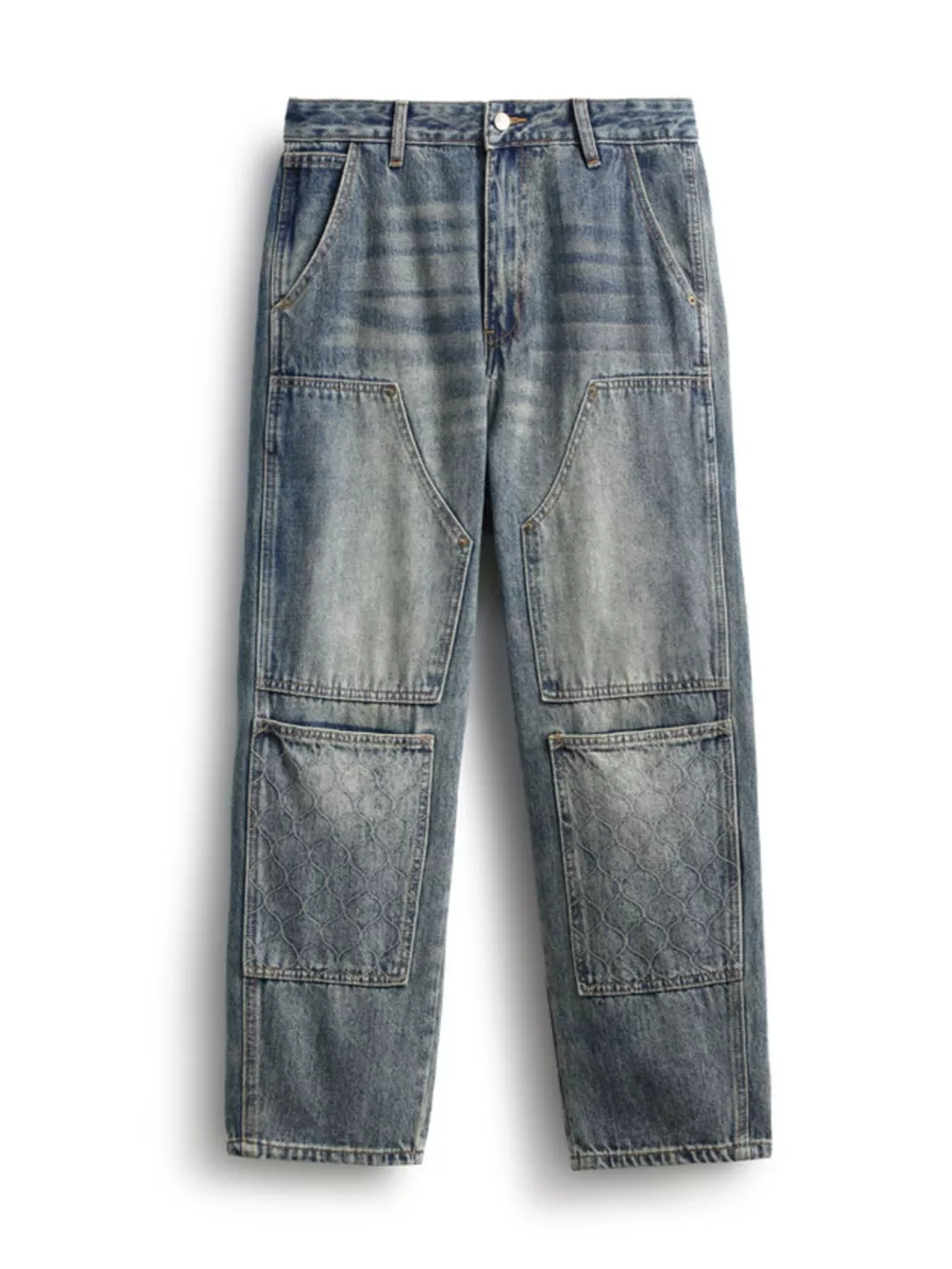 Men's Vintage Wash Straight Leg Jeans, image 7