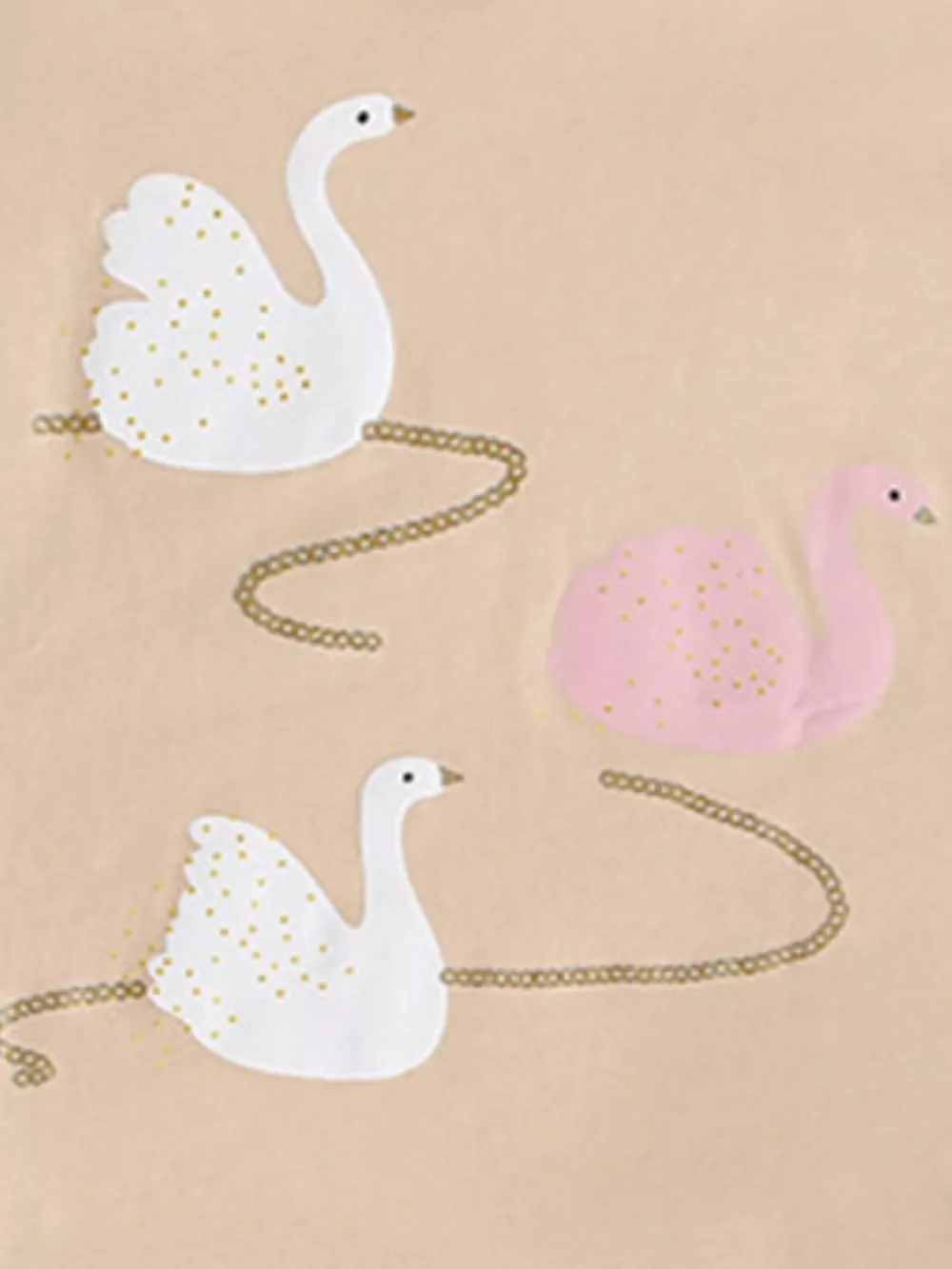 Children's Swan Print Ruffle Sleeve Top & Shorts Set, image 3
