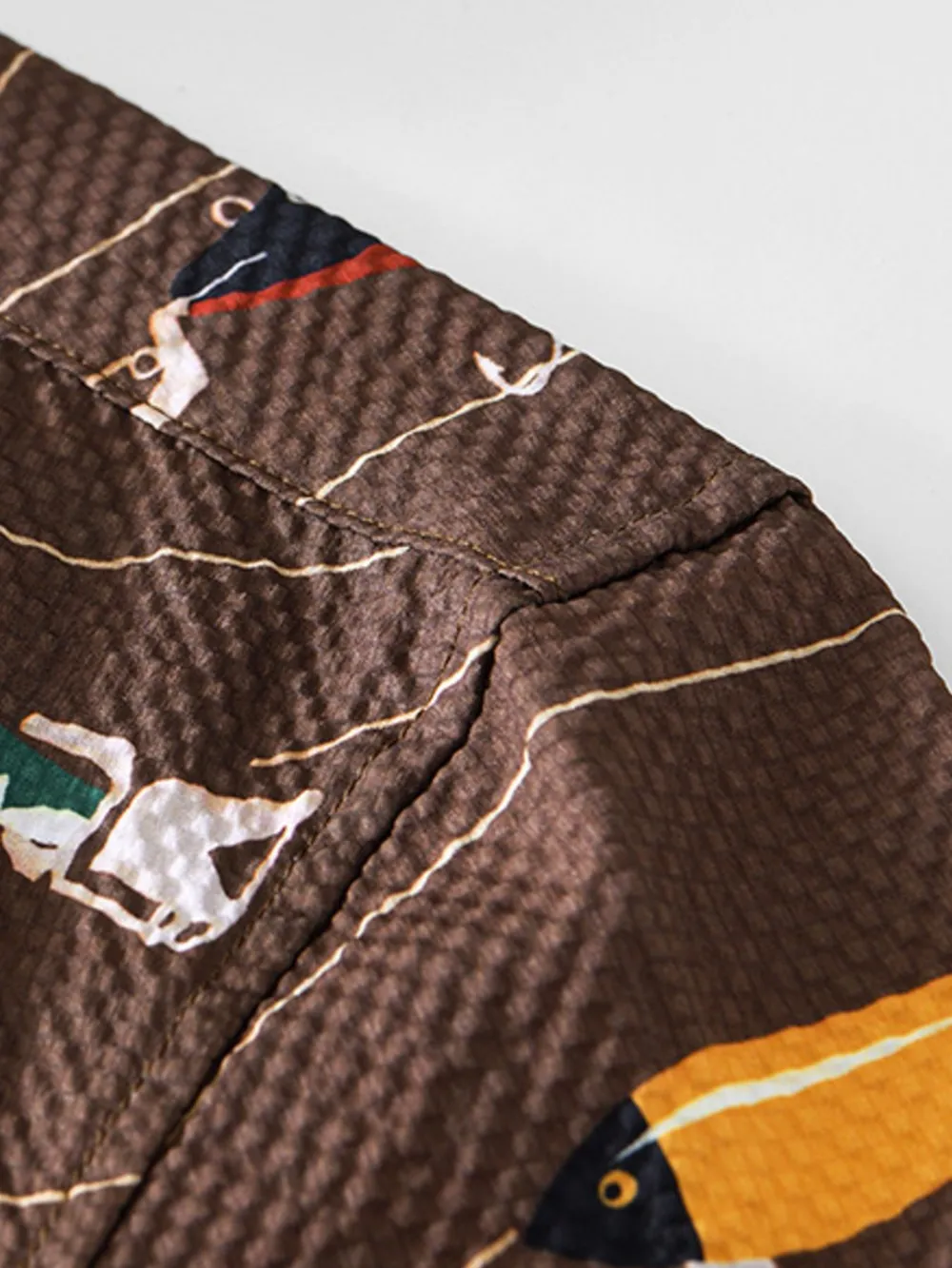 Men's Printed Button Up Short Sleeve Shirt, image 4