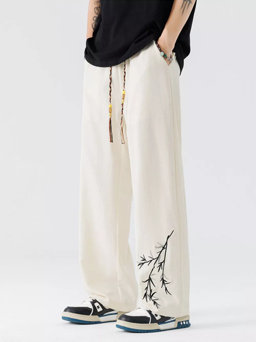 Men's Full Size Wide Leg Pants Plus Size