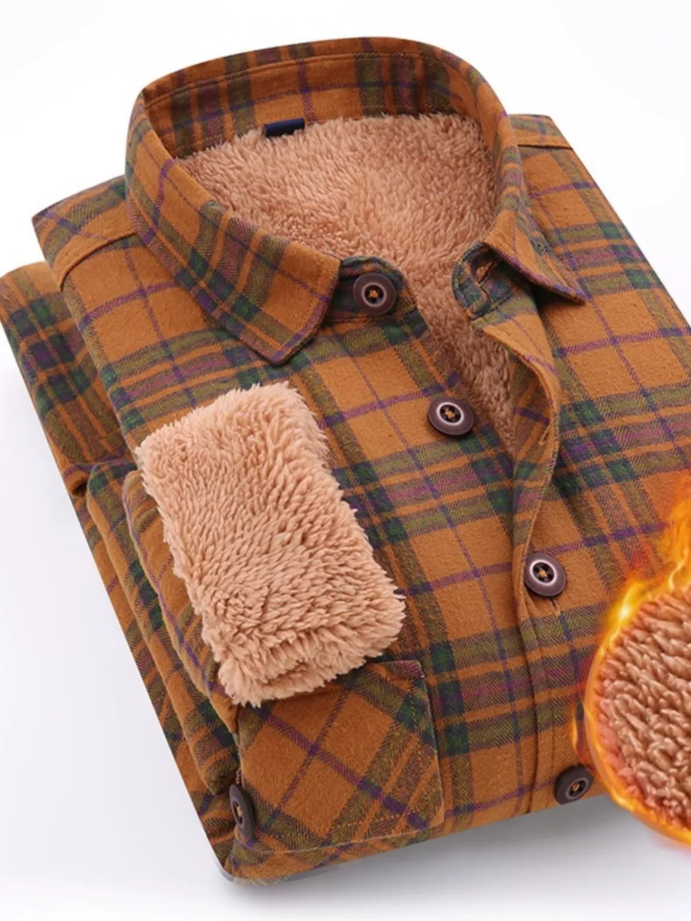 Men's Plus Size Casual Plaid Button Up Shirt, image 6