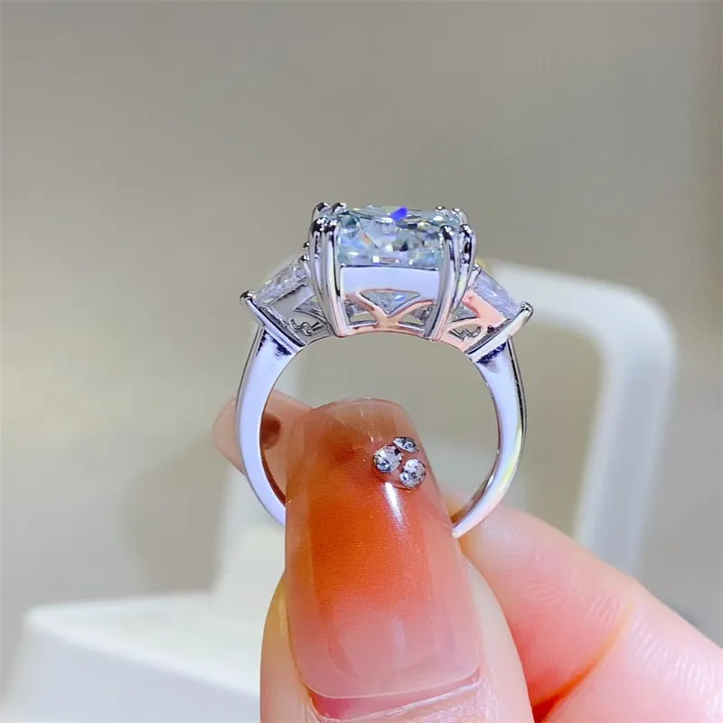 5 Carat Moissanite 925 Sterling Silver Ring, image 3